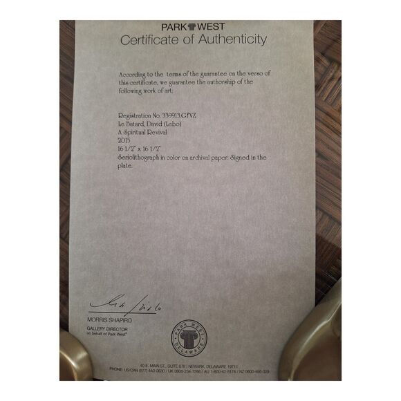DAVID LE BATARD LEBO ART A SPIRITUAL REVIVAL With Certificate of Authenticity - Picture 7 of 9